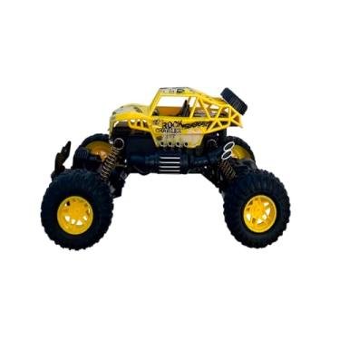 Imagem de Carrinho Off Road com Controle Remoto, Escala 1:18, 27Mhz, Plástico, 23cm Comprimento, Suspensão 2x4, Pilhas AA, +4 Anos (Amarelo)