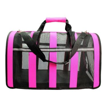 Imagem de Bolsa Transporte Pet Gato Cachorro Caes Animais Esitmaçao Faixa Refletiva Passeio Viagem Aviao Carro Mala Portatil