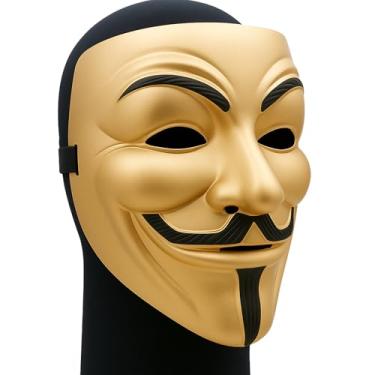 Imagem de Primary Shipments Premium Hacker Style Mask – Durable & Professional Design – PZ9 Spy Ninjas & Project Zorgo Inspired Cosplay Mask (Gold)