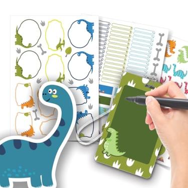 Imagem de Etiqueta Escolar Menino com TAG + Caneta (Dinossauros, Etiquetas + 1 TAG de Mochila)