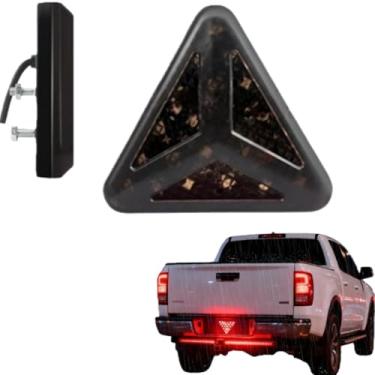 Imagem de Luz de freio universal estilo F1, terceira luz de freio triângulo de 12 V, luz de neblina traseira de 21 LED para reboque, carro, caminhão, trailer, trailer (preto)
