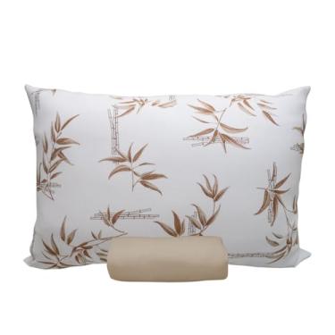 Imagem de Jogo de Lençol Portallar Doce Vida Fronha 100% Algodão Solteiro Rosario/Bege Caqui