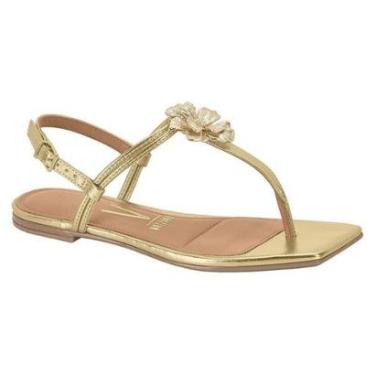 Imagem de SANDALIA RASTEIRA COM FLOR METALIZADA VIZZANO - 6513201-Feminino