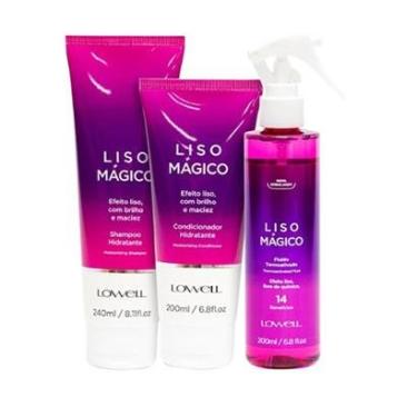 Imagem de Kit LOWELL 3 Liso Mágico–Shampoo+Condicionador+Fluido 2005-Feminino