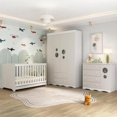 Imagem de Quarto De Bebê Completo Com Berço Americano 3 Em 1 Sonho Multimóveis M