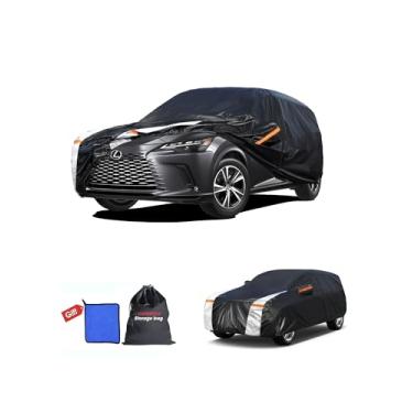 Imagem de RX350 Capa de carro 100% à prova d'água para todos os climas, presente com toalha, capa de carro SUV de 10 camadas, ajuste personalizado 2003-2026 RX/RX350/RX450H/RX500H, capas de carro ao ar livre