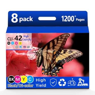 Imagem de MAGIC MOTO Cartuchos de tinta CLI-42 compatíveis com Canon CLI-42 CLI42 CLI 42 cartuchos de tinta para Canon PRO 100 cartuchos de tinta para impressora Pixma PRO-100 PRO-100S (pacote com 8)