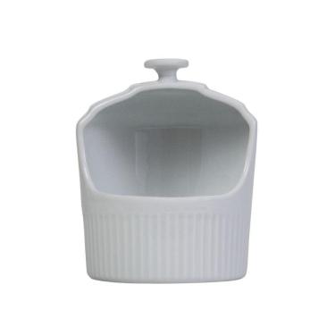 Imagem de Saleiro Em Porcelana Assar E Servir 10,5x15,5cm Germer Branco