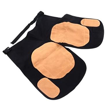 Imagem de GLOGLOW Avental de Ferrador de Cavalo de Gado, Lona e Couro Com Bolsos, Avental de Ferramenta Resistente para Agricultura e Trabalho Estável