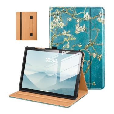 Imagem de DTTO Capa para Samsung Galaxy Tab A11+/A11 Plus/A9+ Plus de 11 polegadas (2023/2025), capa fólio de couro premium com alça de mão para visualização em vários ângulos e despertar/hibernar