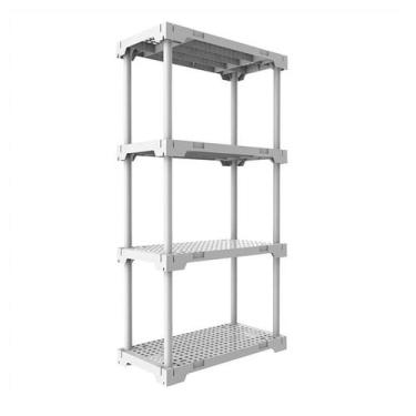 Imagem de Estante 4 Prateleiras Plástica Poly Grifit Multi-Uso Branca 127x70x35