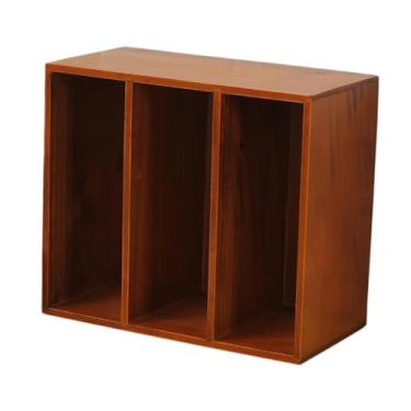 Imagem de Ｂｅｓｇａ Expositor de livros em madeira com 3 compartimentos, expositor vertical para revistas e arquivos, ideal para escritório, material de, M