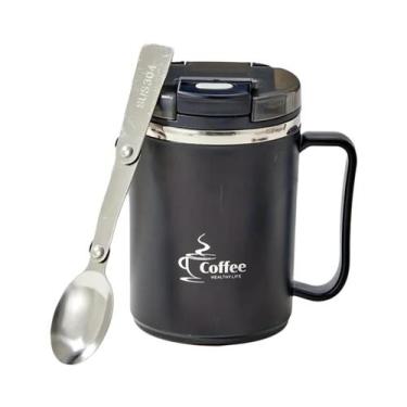 Imagem de Copo Térmico De Café Para Crianças E Estudantes 450/500ml Em Aço Inoxi
