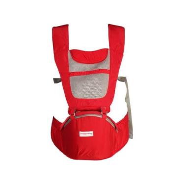 Imagem de Canguru Ergonômico para Bebê Cinza 6 Posições com Assento Até 25Kg Tra
