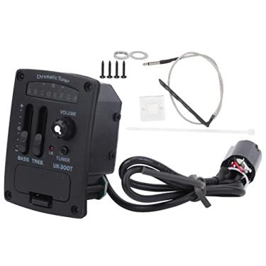 Imagem de KIMISS Captador EQ de 2 Bandas para Ukulele Com Sintonizador e Amplificador LED – Acessório Versátil de Instrumento Musical para Controle de Som Aprimorado