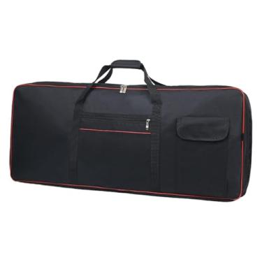 Imagem de Colaxi Bolsa para teclado de 61 teclas, estojo de transporte, capa protetora grossa, mochila para armazenamento de instrumentos, ideal para viagens, shows e