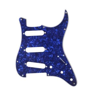 Imagem de Dynwave Escudo para guitarra, prático, e profissional, com furo para captador, elegante e fácil de instalar, Azul, Frente