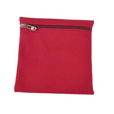 Imagem de Lilihuimaoyi Bolso Embutido com Zíper, Compartimento Seguro para Guardar O Celular, Lona, Prático, Leve, Discreto, Bolsos Internos, Vermelho