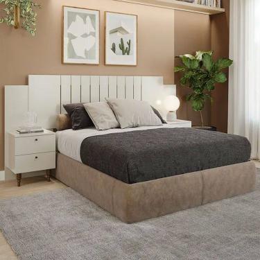 Imagem de Cabeceira Casal Extensivel ate 160cm MDF Genova Panan