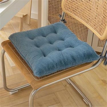 Imagem de Almofadas de cor sólida para cadeiras de jantar, antiderrapantes, macias e espessas, com amarras, para móveis de jardim e sala de jantar.