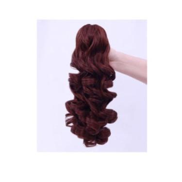 Imagem de Extensão de rabo cavalo Claw Clip Perucas sintéticas curtas onduladas naturais e fofas Clip-On para mulheres meninas Alta temperatura Fácil usar Macia Cheia Estilização glamourosa Diária Festas Evento
