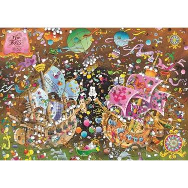 Imagem de Clementoni 36527 Mordillo 'The Kiss' - Quebra-cabeça de 6000 peças, jogo de habilidade para toda a família, jogo de tabuleiro colorido a partir de 10 anos