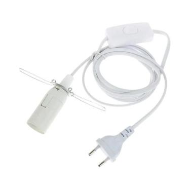 Imagem de Interruptor Dimmer Para Lâmpada Com Cabo E14 Plugue EU 1.8m Soquete Pa