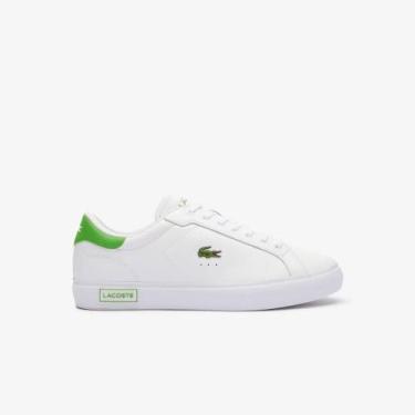 Imagem de Tênis Lacoste de couro masculino PowerCourt, 38, Branco, Verde
