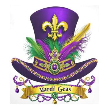 Imagem de Blueangle Capa de ímã vintage para lava-louças Mardi Gras, decoração da capa frontal da máquina de lavar louça, adesivos de eletrodomésticos, adesivos de eletrodomésticos, 58 cm C x 66 cm adesivo