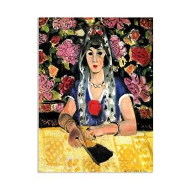 Imagem de Henri Matisse Impressão artística mulher espanhola azul harmonia pôster pinturas famosas arte de parede Henri Matisse decoração de banheiro arte presente para sala de estar casa escritório decoração