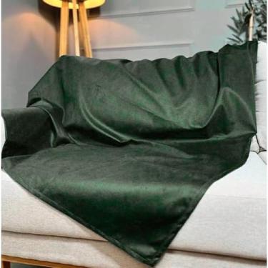 Imagem de Manta para Sofá em Suede Aveludado Liso Protetora Decorativa Vários Tamanhos(Verde,8 Lugares (4,00x1,40m))