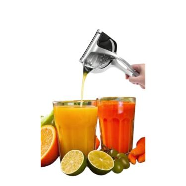 Imagem de Wanhaoshangmao Espremedor manual de frutas cítricas, espremedor manual de liga de alumínio para limão, laranja, limão, toranja, romã, espremedor de frutas doméstico portátil