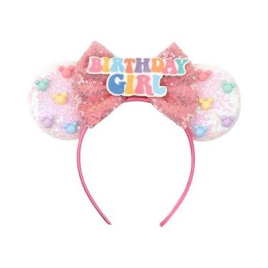 Imagem de Tiara De Aniversário Minnie Mouse Para Meninas, Acessórios De Cabelo C