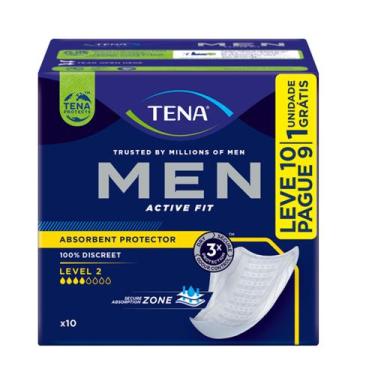 Imagem de Absorvente para Incontinência Urinária Tena MEN Level 2 Medium 10 unid