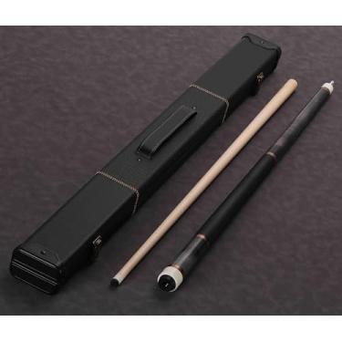 Imagem de Teekerwang Taco de sinuca 147.3 cm 19 567.0 g 2 peças com ponta de 12,5 mm, taco de bilhar canadense Maple Pro, para adultos/iniciantes/jogadores profissionais. (Griy-03 Leather Grip com estojo)