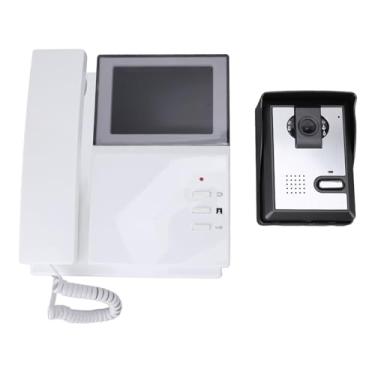 Imagem de Cryfokt de Interfone de Vídeo Porteiro, Tipo Telefone Com Fio de 4,3 Polegadas, Monitor LCD Transparente, Kits de Campainha de Interfone de Vídeo Com Fio, Visão Noturna IR, de (Plugue EUA 500W)