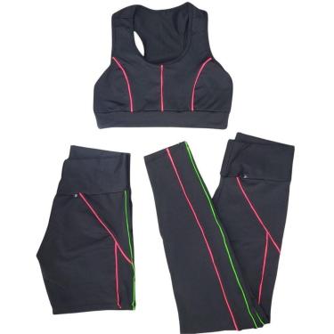 Imagem de Kit Top legging Short Academia Fitness-Feminino