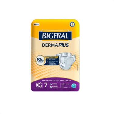 Imagem de Fralda Geriátrica Descartável Bigfral Derma Plus XG 7 - Unid