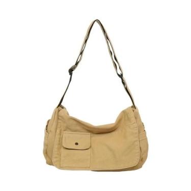 Imagem de Bolsa Mensageiro Casual De Lona De Grande Capacidade Ajustável Para Ho