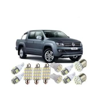 Imagem de Led Pingo E Torpedo Vw Amarok Farolete Placa Teto Ré Kit