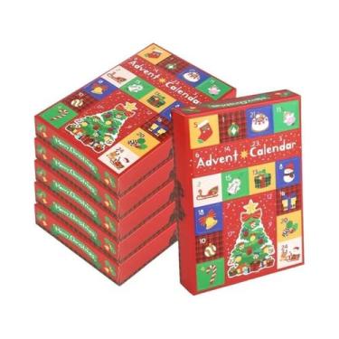 Imagem de Caixas Grandes De Calendário Do Advento De Natal Com 24 Compartimentos