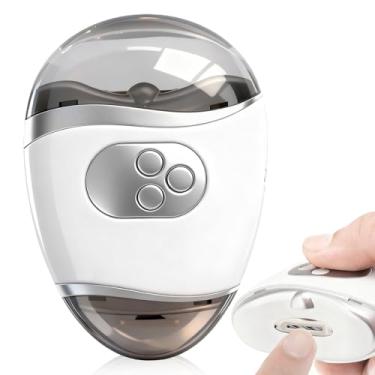 Imagem de Cortador de unhas elétrico, com polimento, função de lâmpada de esmalte, armazenamento de lascas de unhas, ajuste de três marchas, adequado para idosos, adultos e bebês usarem com segurança (branco)
