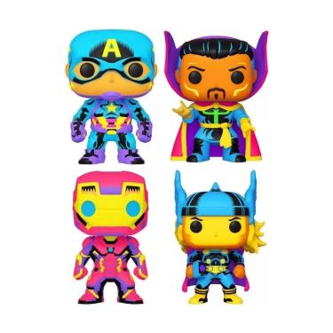 Imagem de Funko Pop Marvel Avengers 4 Pack Black Light Special Edition