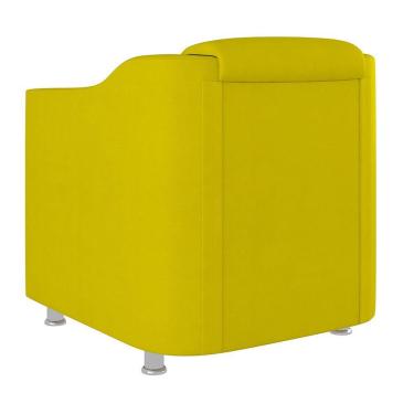 Imagem de Kit 04 Cadeira Poltronas Decorativas Sala De Espera Clinica Cor:amarelo