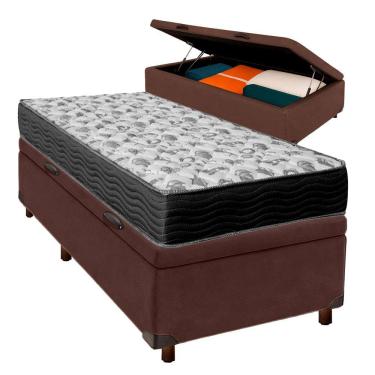 Imagem de Cama Box Bau Blindado Solteiro + Colchão D33 Iso100 Ortobom