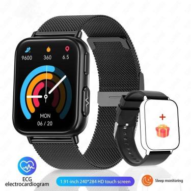 Imagem de Relógio Smartwatch Foxbox 8762D À Prova D'Água Cinza Monitor Ecg Ppg