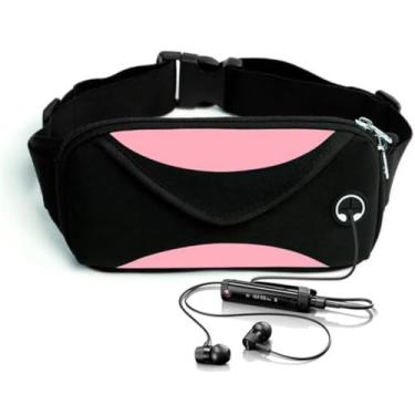 Imagem de Pochete Corrida Celular Exercicios Academia Impermeavel Slim Pochete de Cintura Esportiva Slim Para Corrida (Rosa)