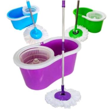Imagem de Mop 2 Em 1 Lava E Seca Com Balde Cesto Centrifuga 8L E Esfregão 360 Ca