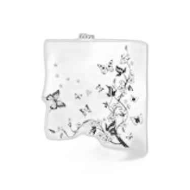 Imagem de Adesivo Box Banheiro Floral E Borboleta - Atenção As Medidas