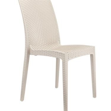 Imagem de Cadeiras em Polipropileno com Tramas e Proteção Uv Ibiza  Cinza